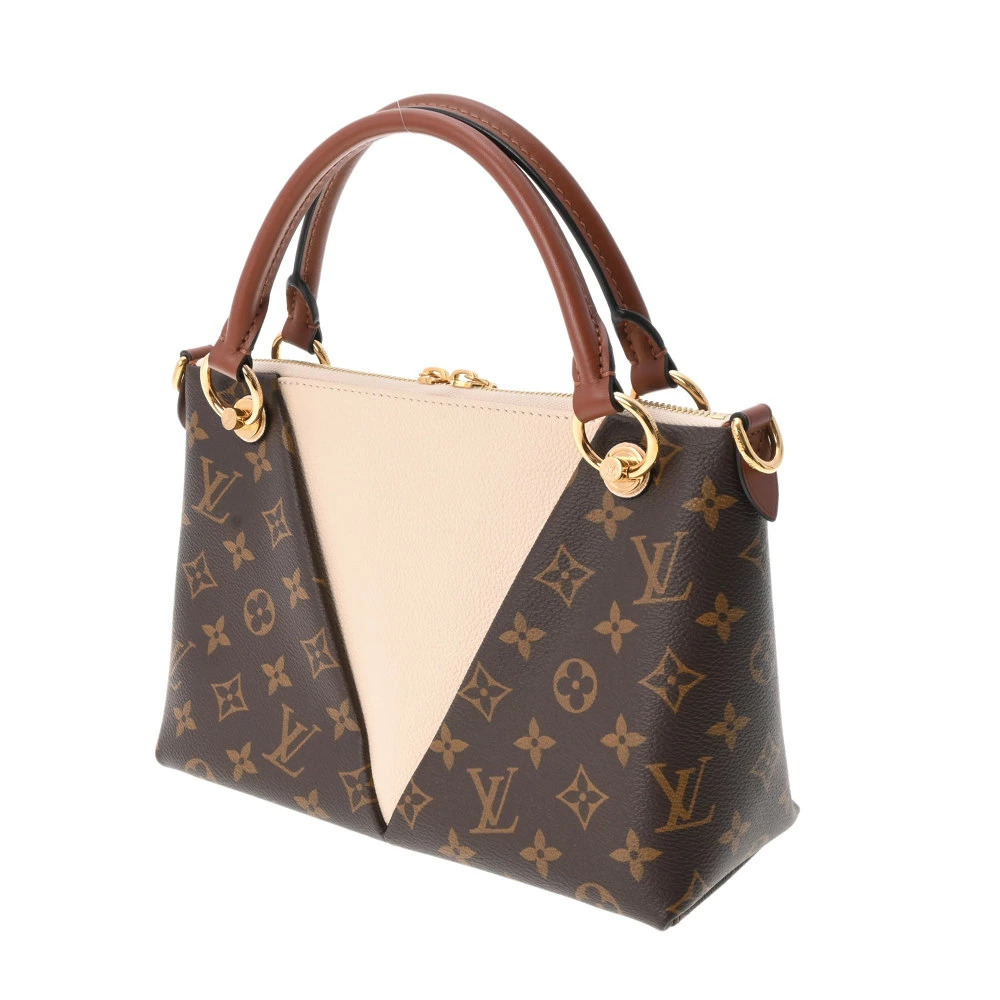 Louis Vuitton Monogram V Canvas Cream Handbag Tote